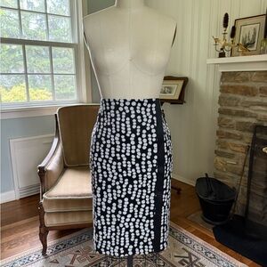 Ann Taylor Black and White Textured Skirt